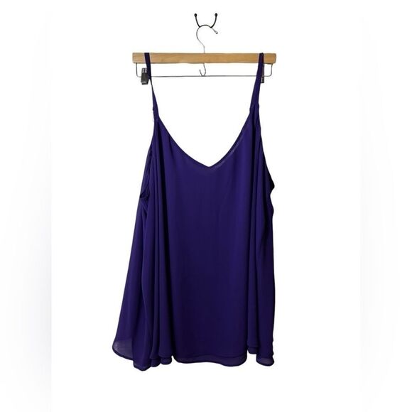 TORRID sleeveless tank blouse 4 purple - Picture 2 of 5